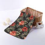 Vintage Tropical Hibiscus Floral Print Towel