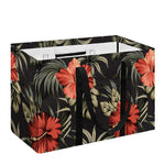 Vintage Tropical Hibiscus Floral Print Utility Tote Bag