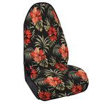Vintage Tropical Hibiscus Floral Print Waterproof Car Seat Cover