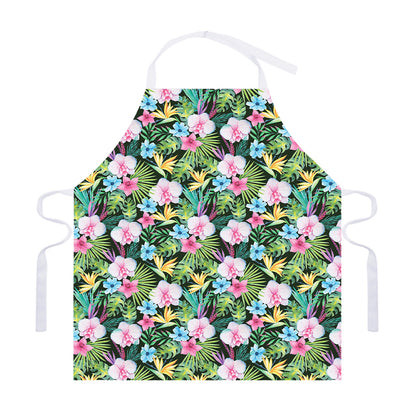 Vintage Tropical Jungle Hawaiian Print Adjustable Apron