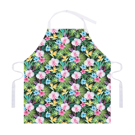 Vintage Tropical Jungle Hawaiian Print Adjustable Apron