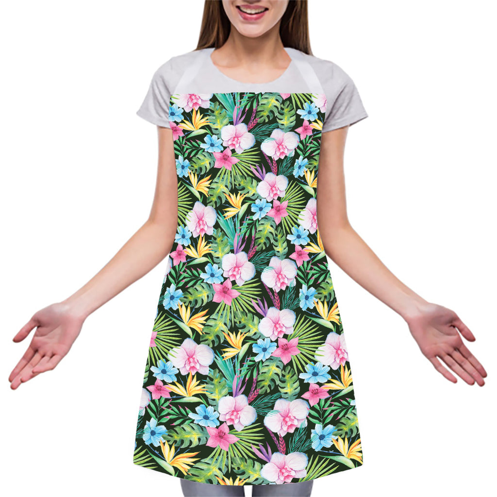 Vintage Tropical Jungle Hawaiian Print Adjustable Apron