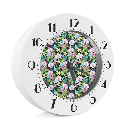 Vintage Tropical Jungle Hawaiian Print Alarm Clock