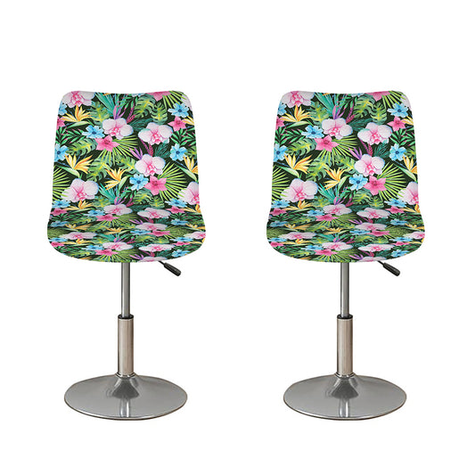 Vintage Tropical Jungle Hawaiian Print Bar Stool Covers