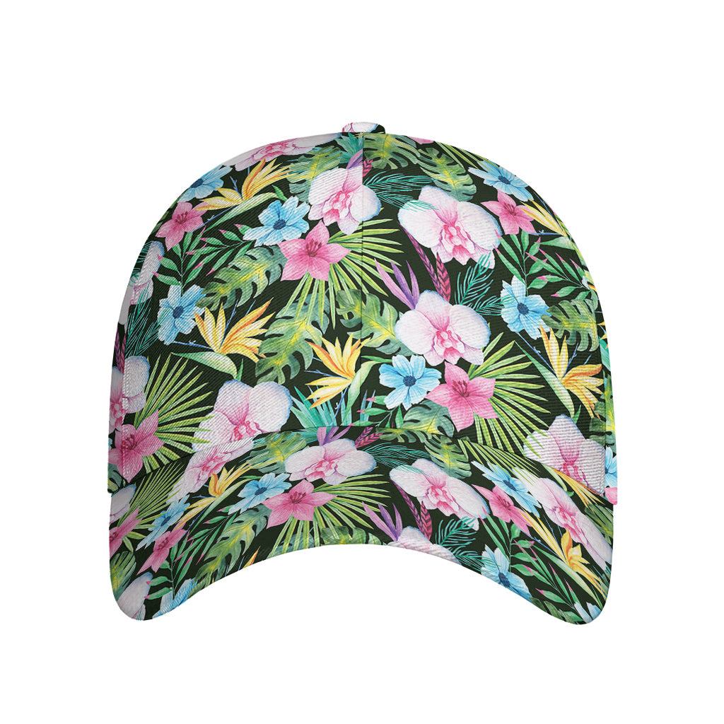 Vintage Tropical Jungle Hawaiian Print Baseball Cap