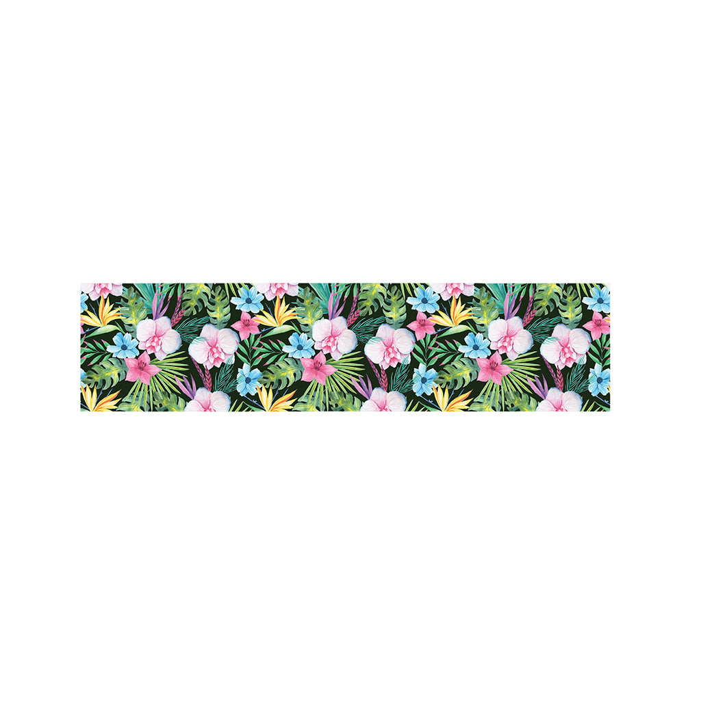 Vintage Tropical Jungle Hawaiian Print Bed Runner