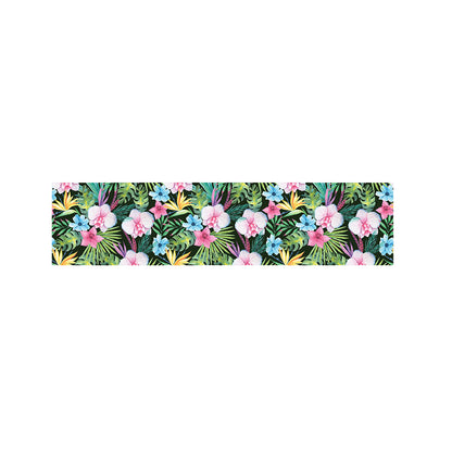 Vintage Tropical Jungle Hawaiian Print Bed Runner