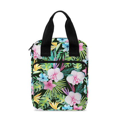 Vintage Tropical Jungle Hawaiian Print Bible Tote Bag
