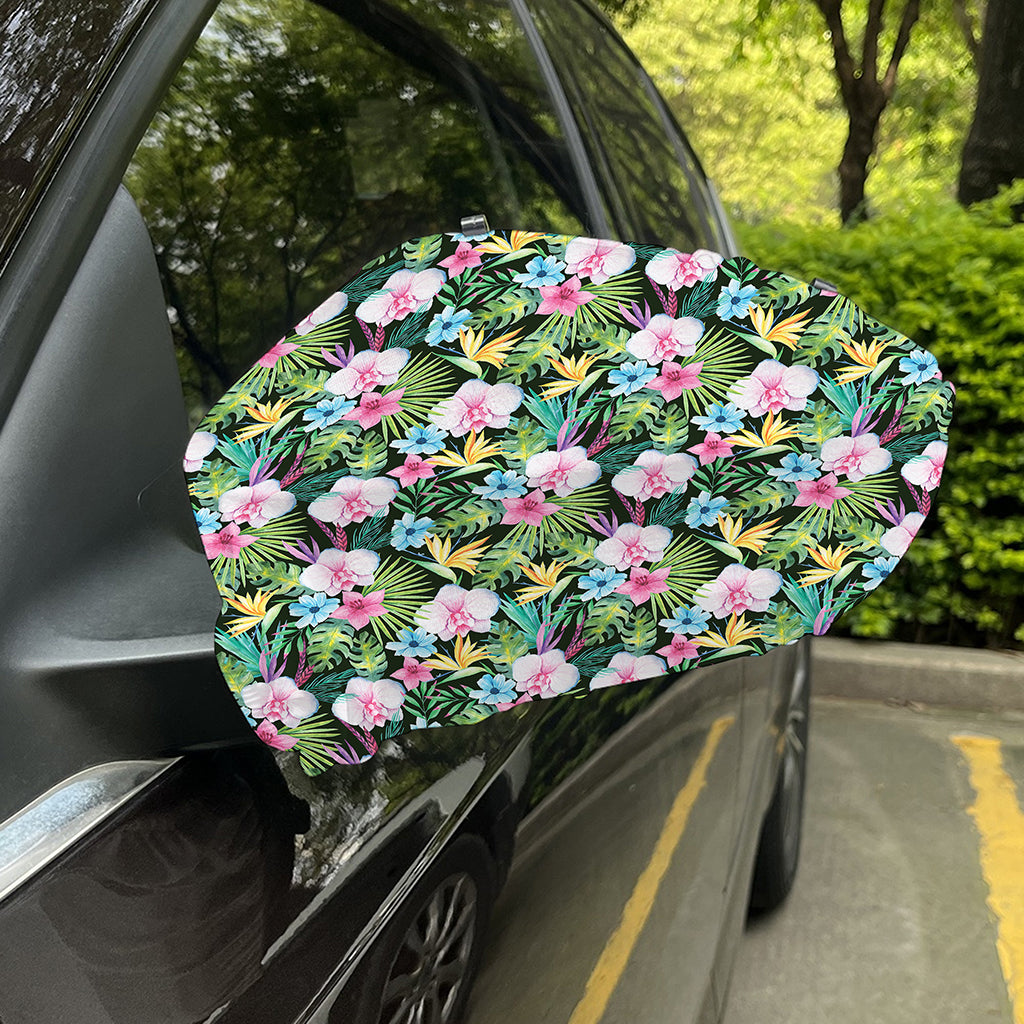 Vintage Tropical Jungle Hawaiian Print Car Side Mirror Covers