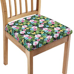 Vintage Tropical Jungle Hawaiian Print Chair Cushion Cover