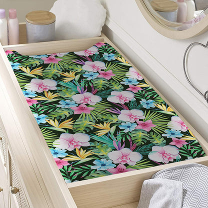Vintage Tropical Jungle Hawaiian Print Changing Pad Cover