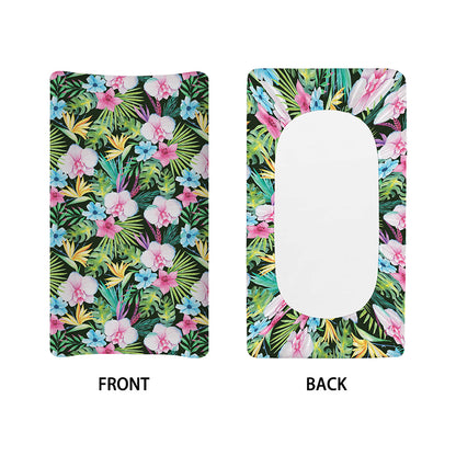 Vintage Tropical Jungle Hawaiian Print Changing Pad Cover