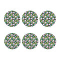 Vintage Tropical Jungle Hawaiian Print Coaster Set