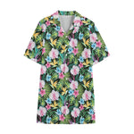 Vintage Tropical Jungle Hawaiian Print Cotton Hawaiian Shirt