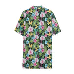 Vintage Tropical Jungle Hawaiian Print Cotton Hawaiian Shirt