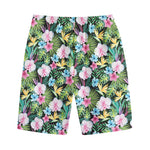 Vintage Tropical Jungle Hawaiian Print Cotton Shorts