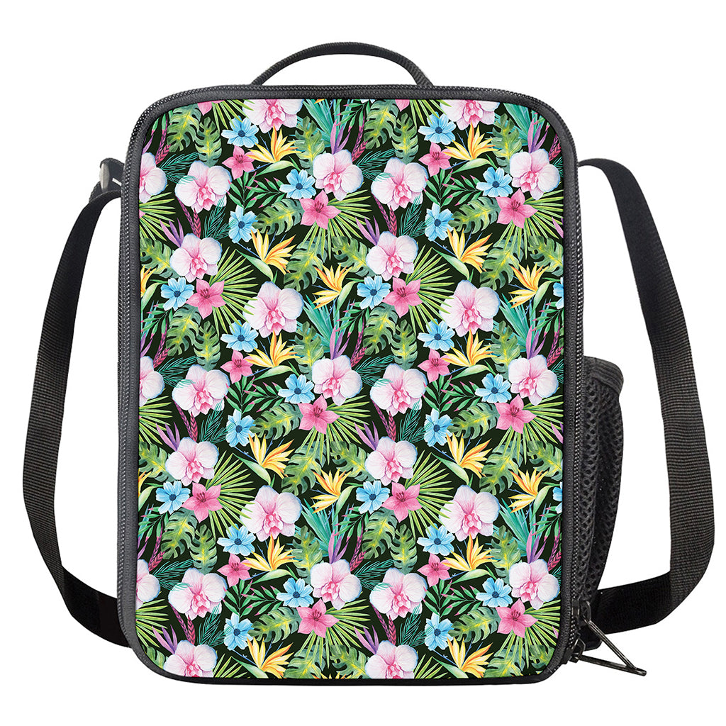 Vintage Tropical Jungle Hawaiian Print Crossbody Lunch Bag