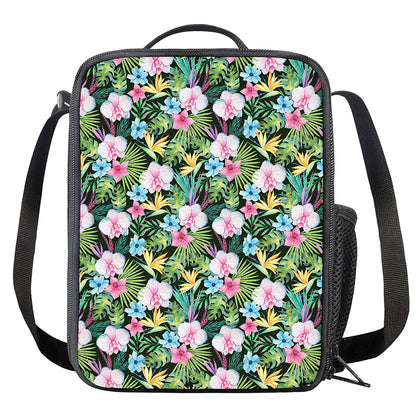 Vintage Tropical Jungle Hawaiian Print Crossbody Lunch Bag