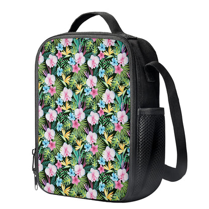 Vintage Tropical Jungle Hawaiian Print Crossbody Lunch Bag