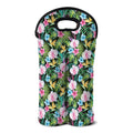 Vintage Tropical Jungle Hawaiian Print Double Neoprene Wine Tote
