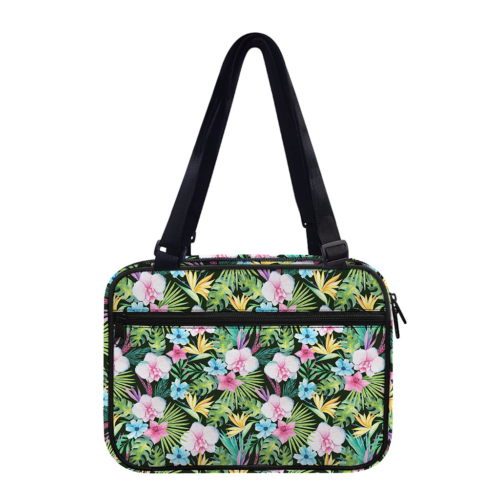 Vintage Tropical Jungle Hawaiian Print Double Strap Bible Bag