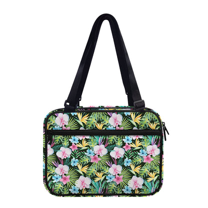 Vintage Tropical Jungle Hawaiian Print Double Strap Bible Bag