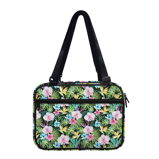 Vintage Tropical Jungle Hawaiian Print Double Strap Bible Bag
