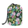 Vintage Tropical Jungle Hawaiian Print Drawstring Makeup Bag