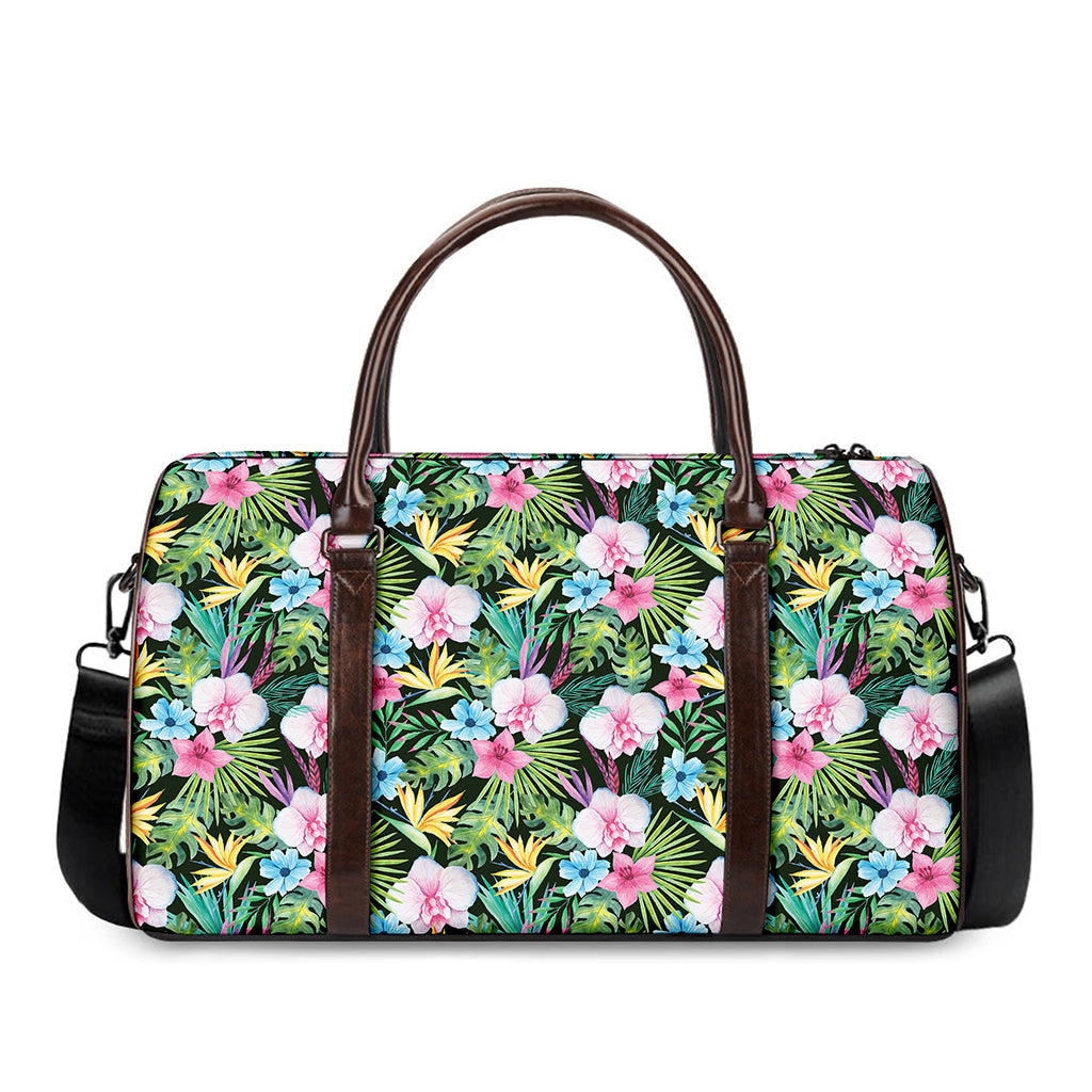 Vintage Tropical Jungle Hawaiian Print Duffle Bag