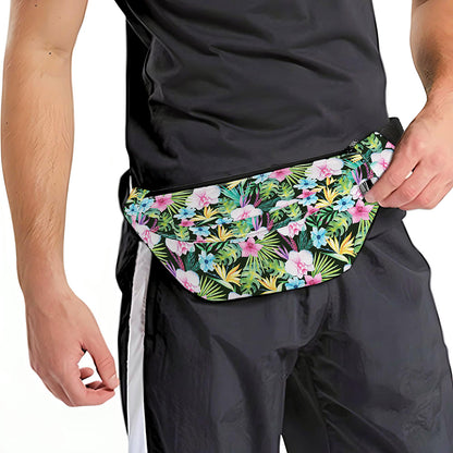 Vintage Tropical Jungle Hawaiian Print Fanny Pack