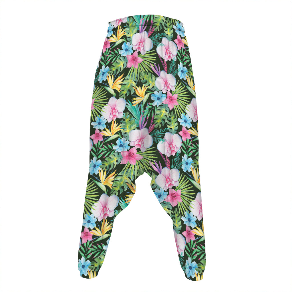 Vintage Tropical Jungle Hawaiian Print Hammer Pants