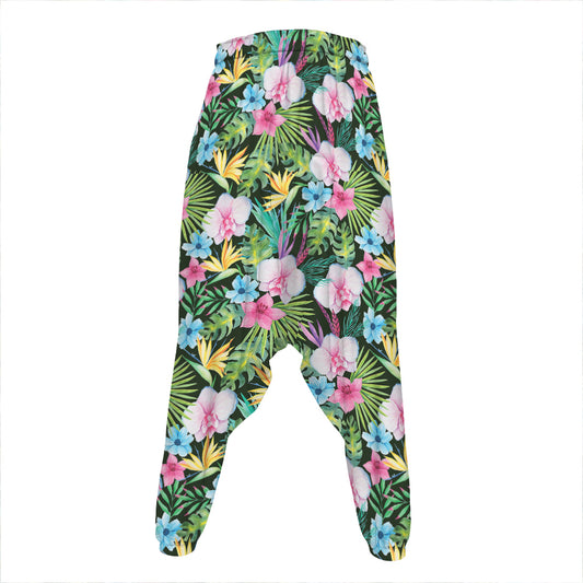 Vintage Tropical Jungle Hawaiian Print Hammer Pants