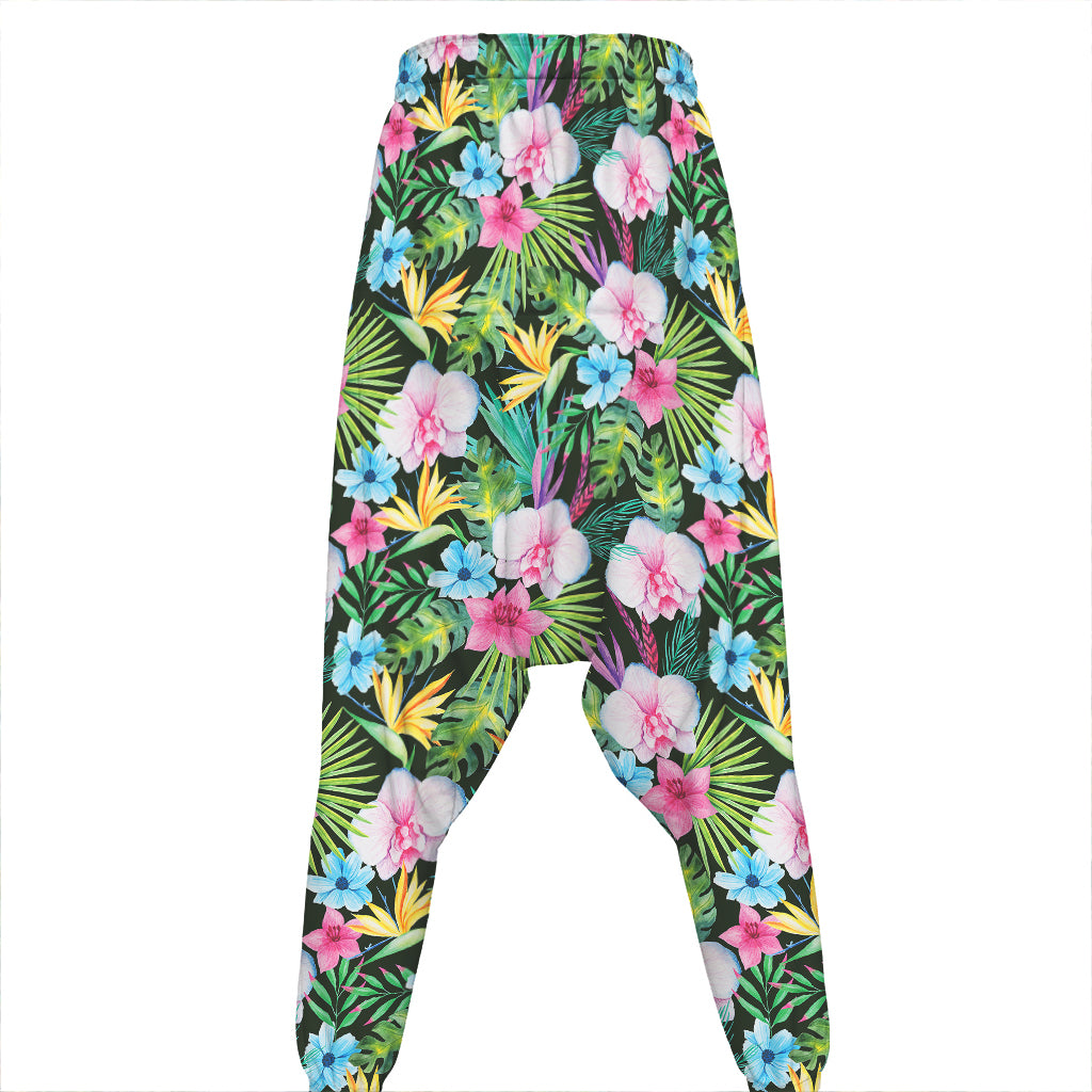 Vintage Tropical Jungle Hawaiian Print Hammer Pants