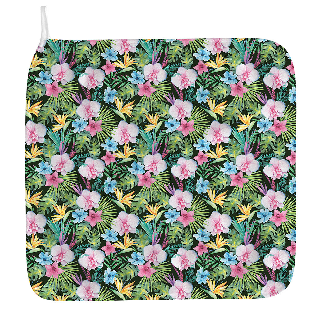 Vintage Tropical Jungle Hawaiian Print Hand Towel