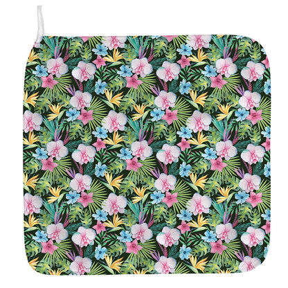 Vintage Tropical Jungle Hawaiian Print Hand Towel