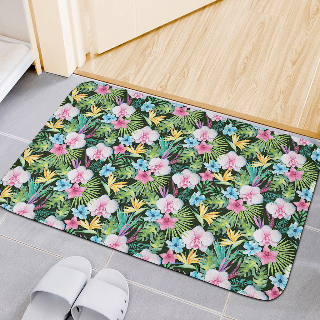 Vintage Tropical Jungle Hawaiian Print Indoor Door Mat