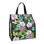 Vintage Tropical Jungle Hawaiian Print Insulated Lunch Tote