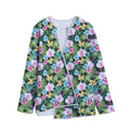 Vintage Tropical Jungle Hawaiian Print Long Sleeve Short Coat