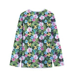 Vintage Tropical Jungle Hawaiian Print Long Sleeve Short Coat