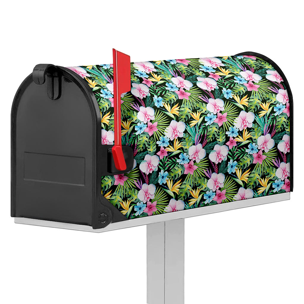 Vintage Tropical Jungle Hawaiian Print Mailbox Cover