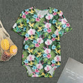 Vintage Tropical Jungle Hawaiian Print Men's Bodysuit