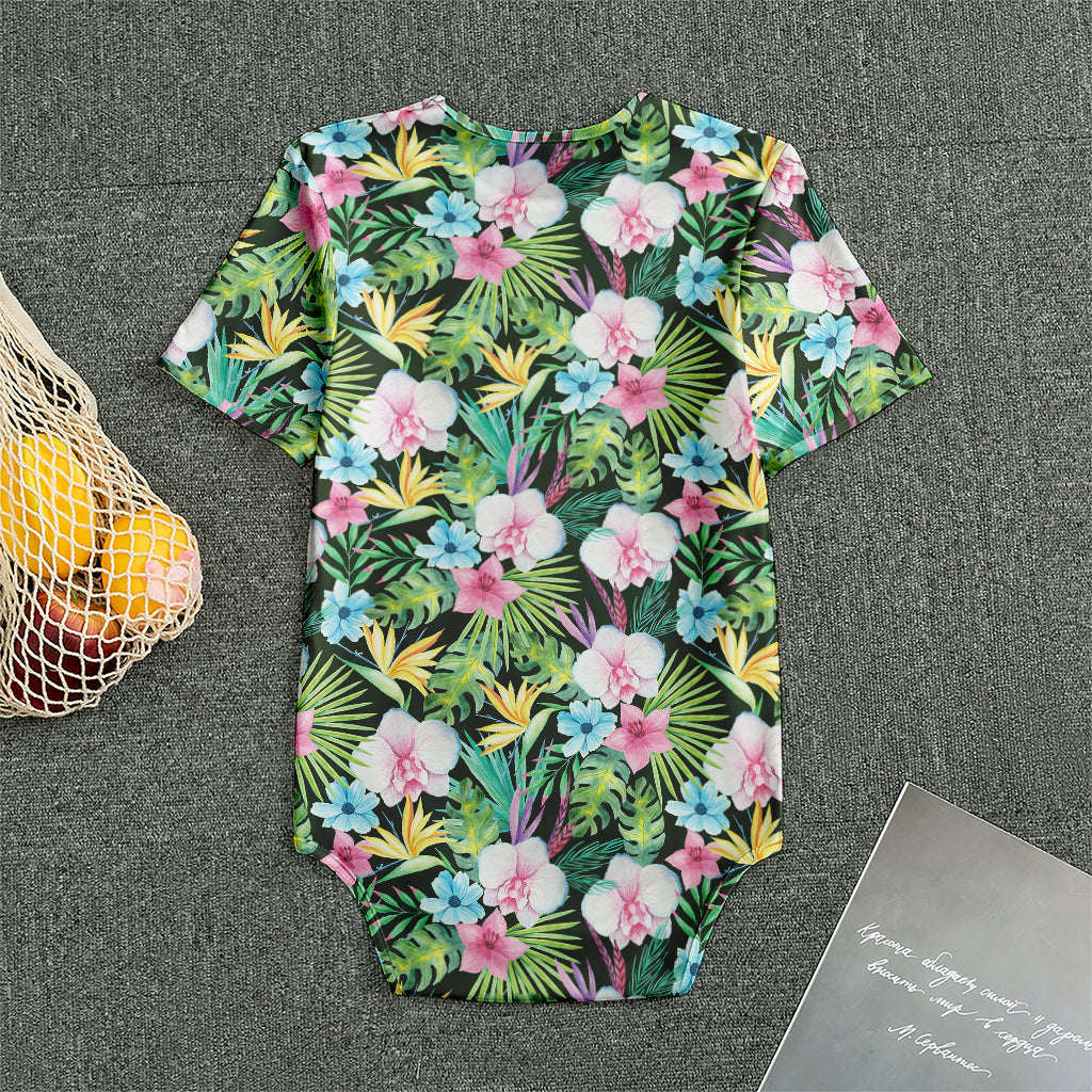 Vintage Tropical Jungle Hawaiian Print Men's Bodysuit