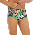 Vintage Tropical Jungle Hawaiian Print Men's Briefs