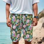 Vintage Tropical Jungle Hawaiian Print Men's Cargo Shorts