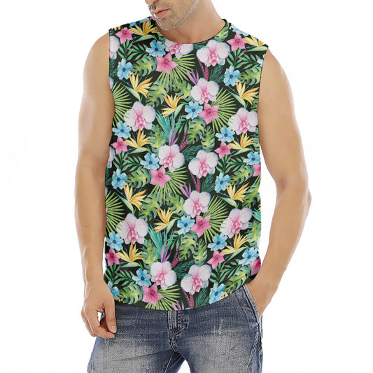 Vintage Tropical Jungle Hawaiian Print Men's Fitness Tank Top