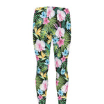 Vintage Tropical Jungle Hawaiian Print Men's leggings