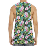 Vintage Tropical Jungle Hawaiian Print Men's Muscle Tank Top