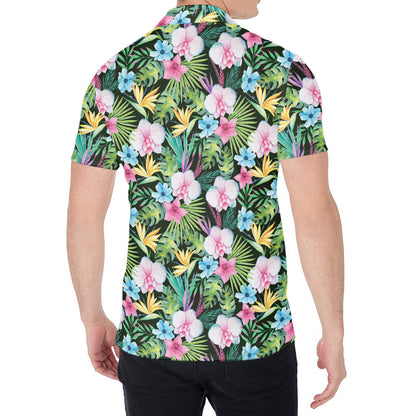Vintage Tropical Jungle Hawaiian Print Men's Shirt