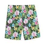 Vintage Tropical Jungle Hawaiian Print Men's Sports Shorts