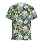 Vintage Tropical Jungle Hawaiian Print Men's Sports T-Shirt